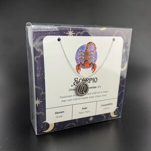 Scorpio Zodiac Medallion Necklace .925 Sterling Silver